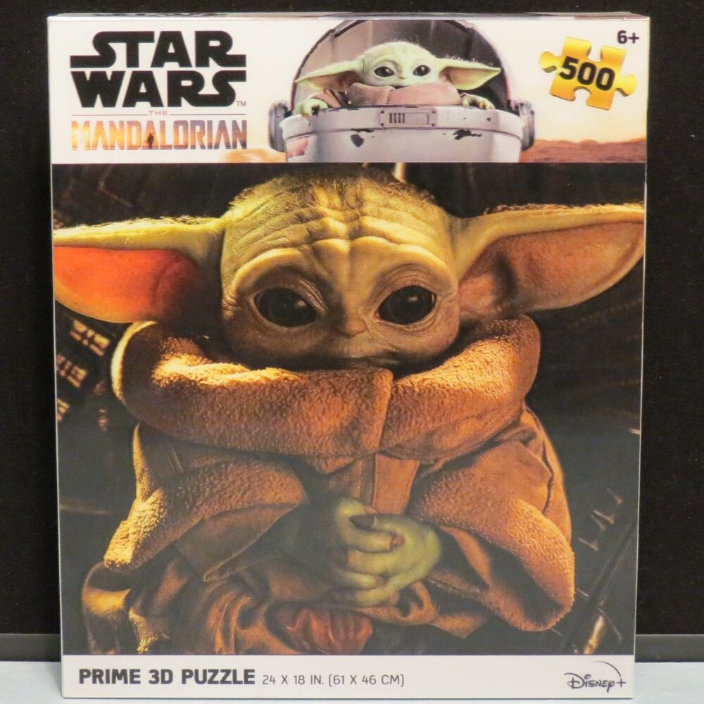 Star Wars Prime 3D Puzzle 500 Pieces The Mandalorian Baby Yoda/Grogu 24"×18"